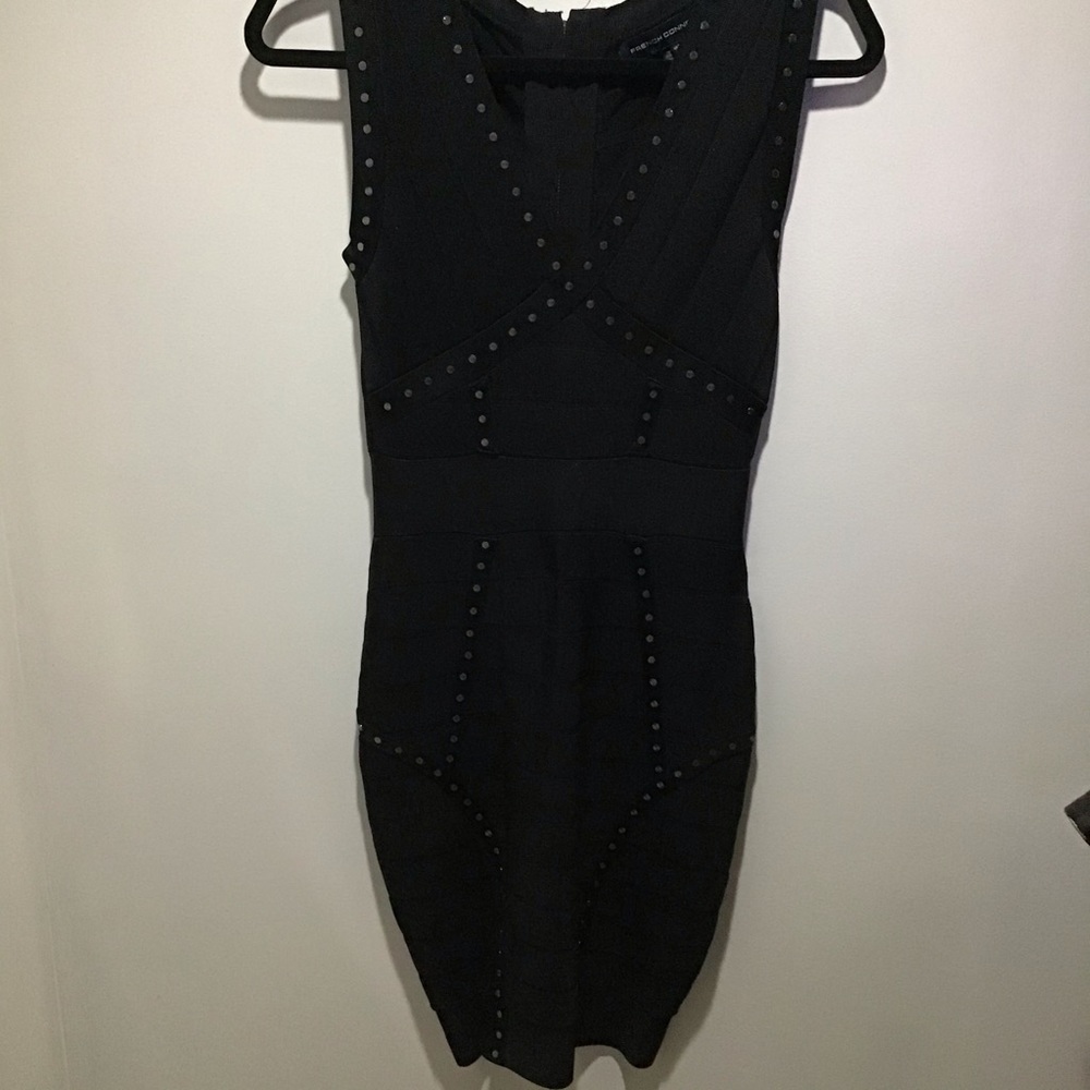 French connection black bodycon dress